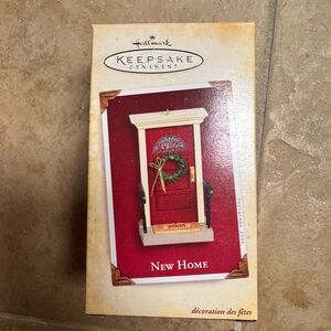 Hallmark Keepsake Ornament with Red Door and Green Wreath 2005